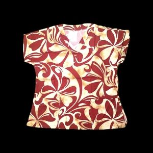 🚨Peekaboo USA SMALL "Don Quijote" Hawaii Made Medical Scrub Top